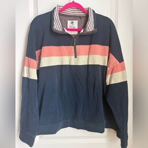 Fat Face Women's Sweatshirt in Navy, Pink, and Cream